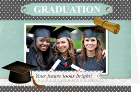 wish you a brignt future graduation card template