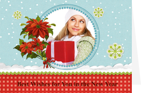 new year card in clean style