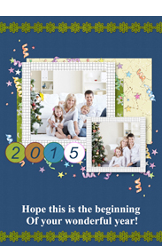 simple enjoyment photo card for new year