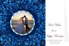happy wedding card template