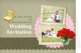 beautiful wedding invitation card