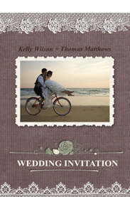 stylish wedding invitation card template