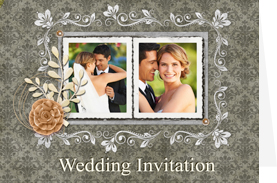 elegant wedding invitation card