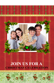 christmas celebration invitation card