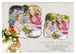 family easter celebration card sample