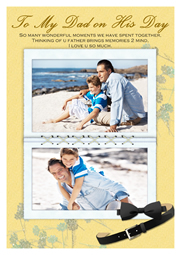 happy growth card with father