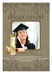 graduation card stands for bright future