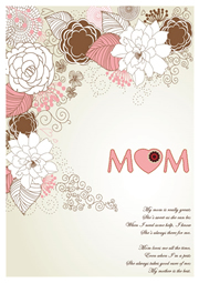 Mother's Day greeting card template