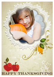 greeting card template for Thanksgiving Day 