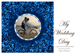 blue wedding card sample
