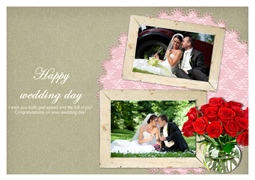 pretty wedding picture card