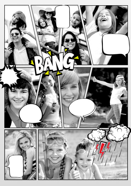 Comic Samples Templates Make A Comic Book Picture Collage Maker