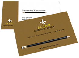 business card design for learning center