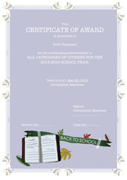 award certificate