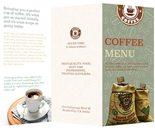 coffee menu template