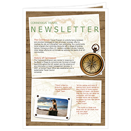 beautiful newsletter design of travel