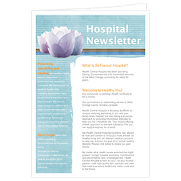 hospital newsletter design