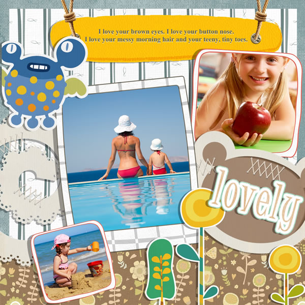 Kids Scrapbook Templates, Kids Scrapbook Samples