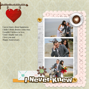 anniversary scrapbook sample for date