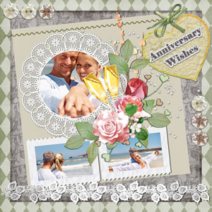 anniversary scrapbook template for wedding