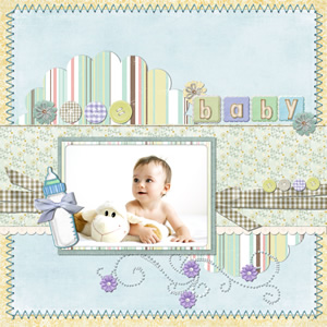 cute baby scrapbook template