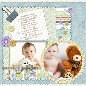 cute baby scrapbook sample