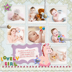 pretty baby scrapbook sample