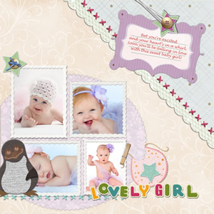 happy baby scrapbook template