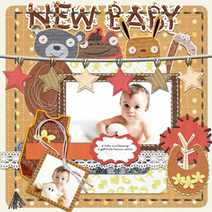 new baby scrapbook template