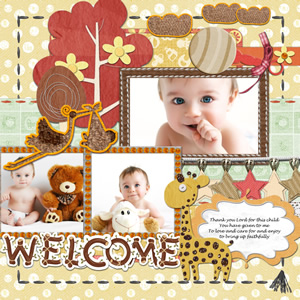 cute baby scrapbook album