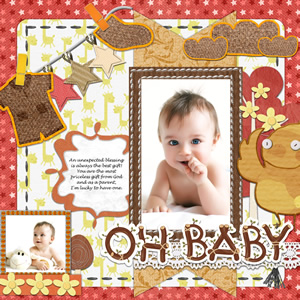 beautiful baby scrapbook album