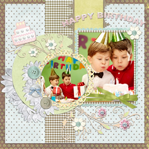 
beautiful birthday scrapbook sample