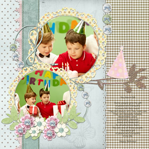 happy birthday scrapbook template