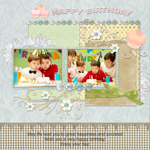 birthday scrapbook template for child