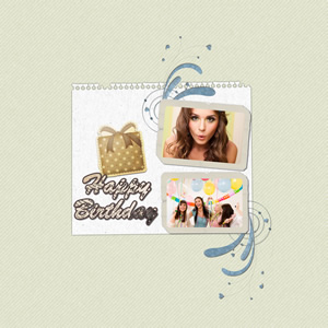 easy birthday scrapbook idea