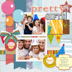 pretty birthday scrapbook