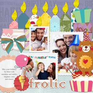 frolic birthday scrapbook