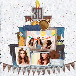 3D birthday scrapbook