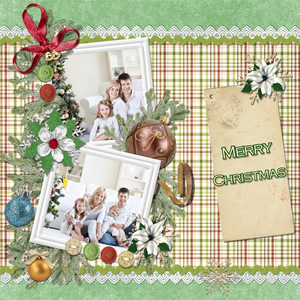 beautiful Christmas scrapbook sample