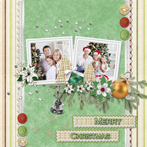 merry Christmas scrapbook sample