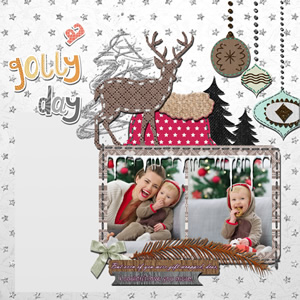 christmas scrapbook page idea