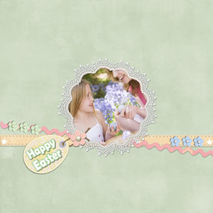 easter scrapbook page design