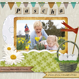 beautiful easter scrapbook design