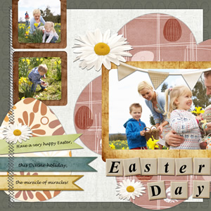 amazing easter scrapbook template