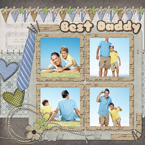 scrapbook template for dad