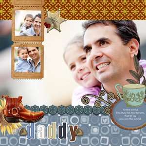 scrapbook album for daddy