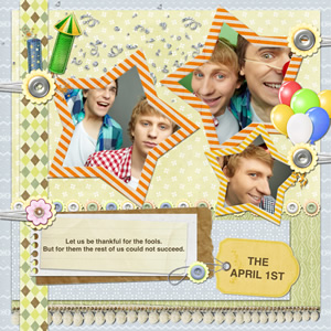 April Fool's Day scrapbook design