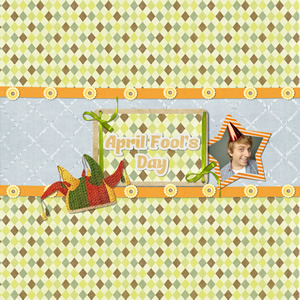 Fool's Day scrapbook design