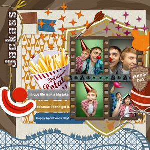 fun Fool's Day scrapbook album