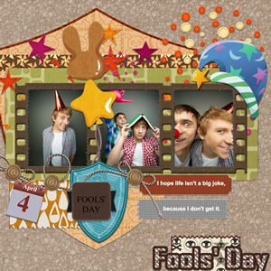 funny April Fool's Day scrapbook album